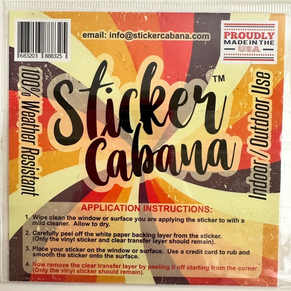 Sticker Cabana Don’t Tread On Me 4x4” Sticker - Picture 2 of 2